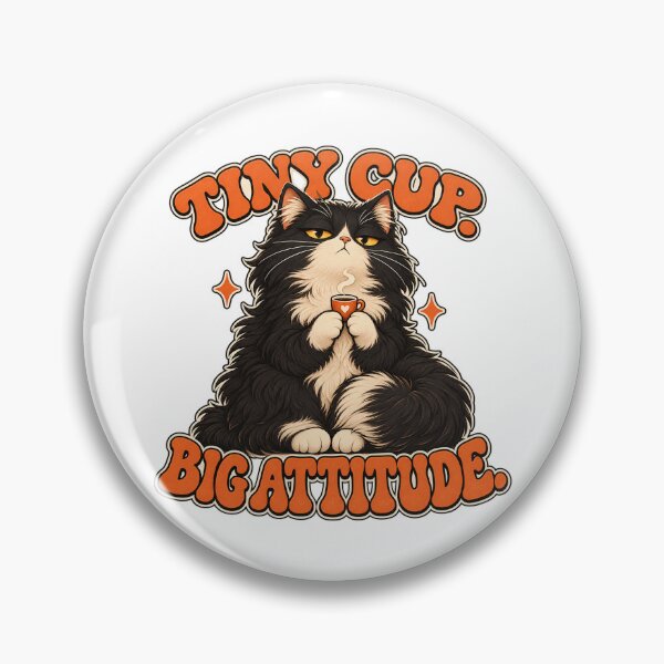 Item preview, Tiny Cup Big Attitude – Funny Espresso Cat designed and sold by Doodle Ember.