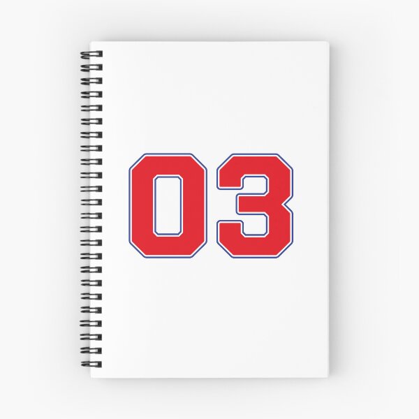 Item preview, 03 | Jersey Number 03 | Shirt Number 03 (Red / Blue) designed and sold by STUDIO-72.