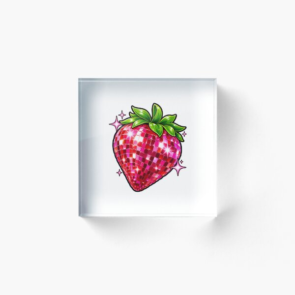 Item preview, Disco Ball Strawberry Groovy Sparkly  designed and sold by WeirdlyMild.