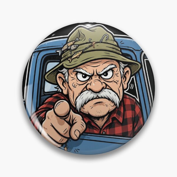 Item preview, Who Told You You Can Fish Here? — Funny Grumpy Fisherman Cartoon T-Shirt designed and sold by SniffGiggle.