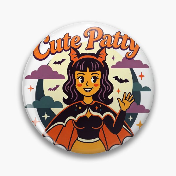 Item preview, Cute Patty Retro Vampire Bat Girl Cute Halloween designed and sold by urmoments.