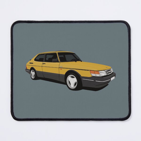 Item preview, Yellow Saab 900 Aero illustration designed and sold by knappidesign.
