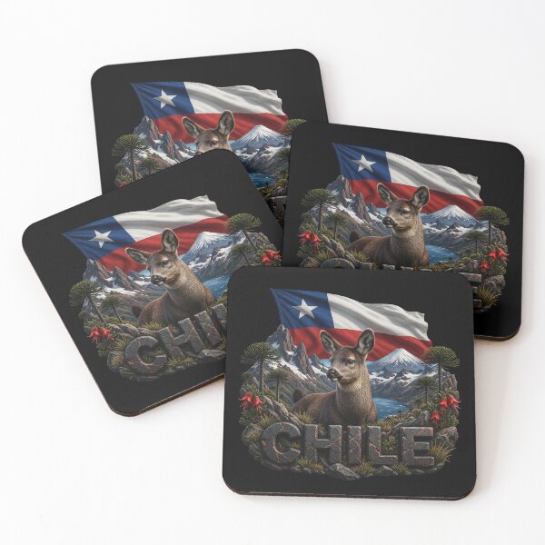 Item preview, Chile Heritage – Huemul & Andes Emblem designed and sold by FlagX.