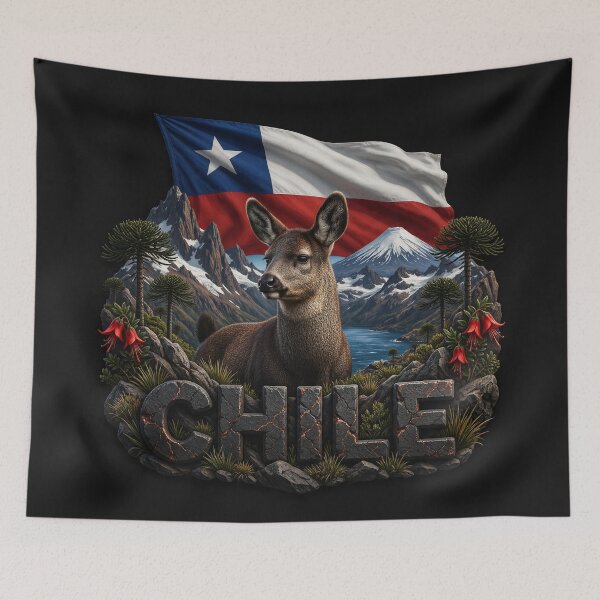 Item preview, Chile Heritage – Huemul & Andes Emblem designed and sold by FlagX.