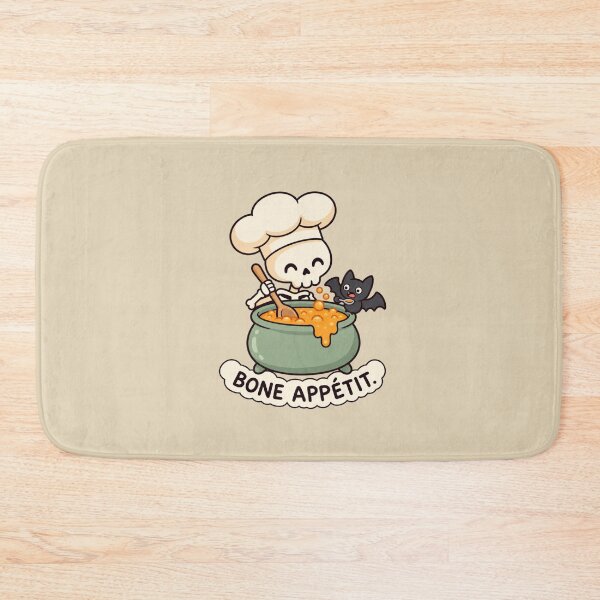 Item preview, Cute Skeleton Chef – Bone Appétit, Funny Halloween Cooking Art designed and sold by MrDev.