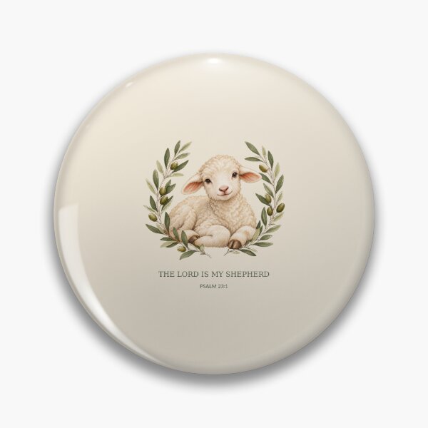 Item preview, The Lord Is My Shepherd – Psalm 23:1 Christian Baby Lamb designed and sold by astersgraphics.