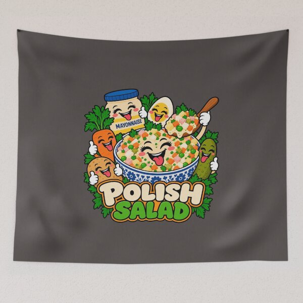 Item preview, Polish Salad Party – Funny Polish Food Cartoon designed and sold by Aimetoi.