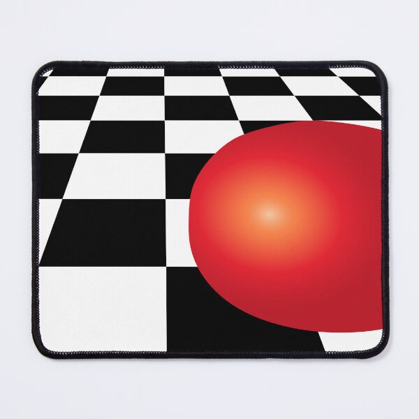 Item preview, Red Sphere on Perspective Checkerboard - Optical Illusion Abstract Art designed and sold by Caterina@.