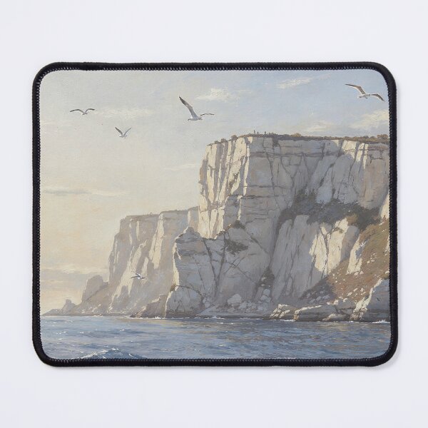 Item preview, White Cliffs with Seagulls | Bright Coastal Seascape designed and sold by RC Design.
