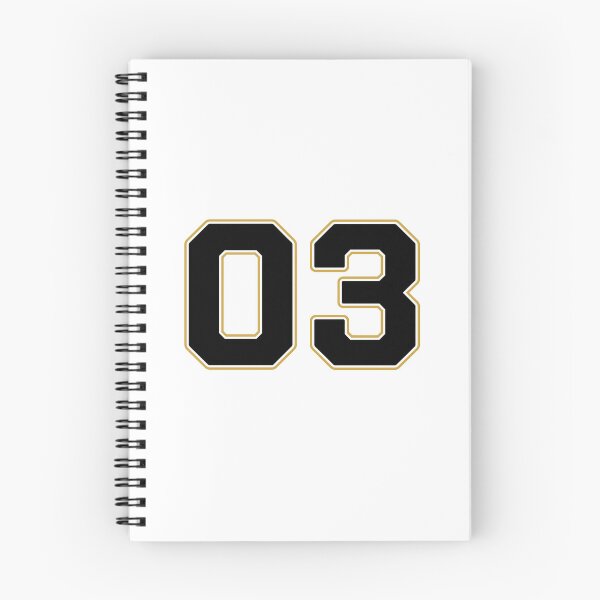 Item preview, 03 | Jersey Number 03 | Shirt Number 03 (Black / Gold) designed and sold by STUDIO-72.