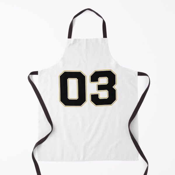 Item preview, 03 | Jersey Number 03 | Shirt Number 03 (Black / Gold) designed and sold by STUDIO-72.