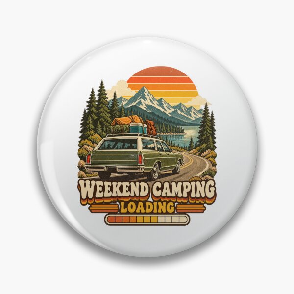 Item preview, Weekend Camping Loading – Vintage Station Wagon Road Trip designed and sold by urbinet.