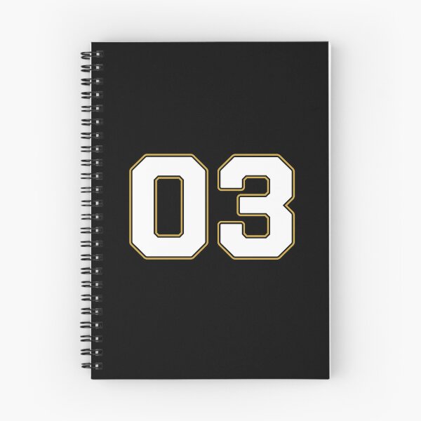 Item preview, 03 | Jersey Number 03 | Shirt Number 03 (White / Gold) designed and sold by STUDIO-72.