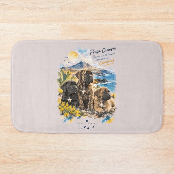 Item preview, Presa Canario - Roots in the Earth, Heart in the Canary Islands / Puppies Landscape Watercolor designed and sold by EfectoCreativo.