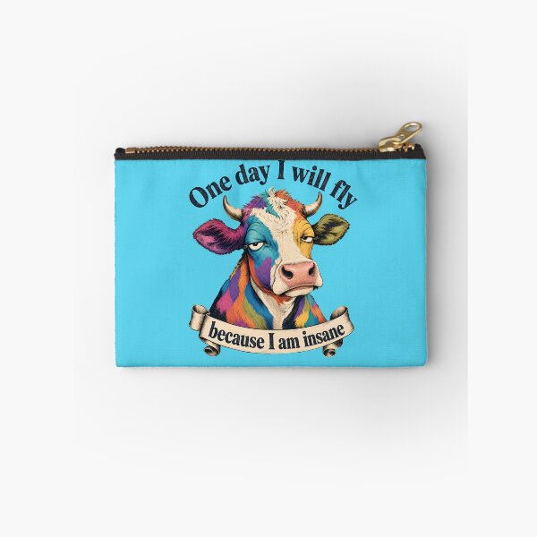 Item preview, One day I will fly because I am insane - A colorful cow designed and sold by ParadoxParadox.