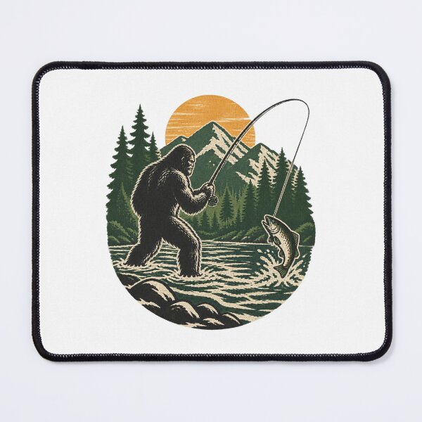 Item preview, Bigfoot Fishing Design for Outdoor Enthusiasts and Nature Lovers designed and sold by wakandaforeva11.