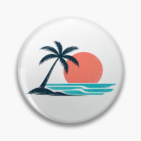 Item preview, Time Machine – 1993 Coastal Sunset | Vintage 90s Palm Tree Art designed and sold by Vibe04.