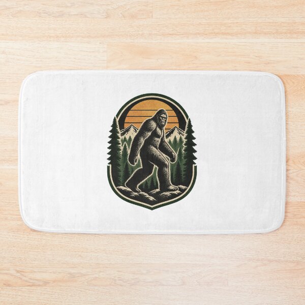 Item preview, Infrared Bigfoot Illustration with Mysterious Forest Background designed and sold by wakandaforeva11.