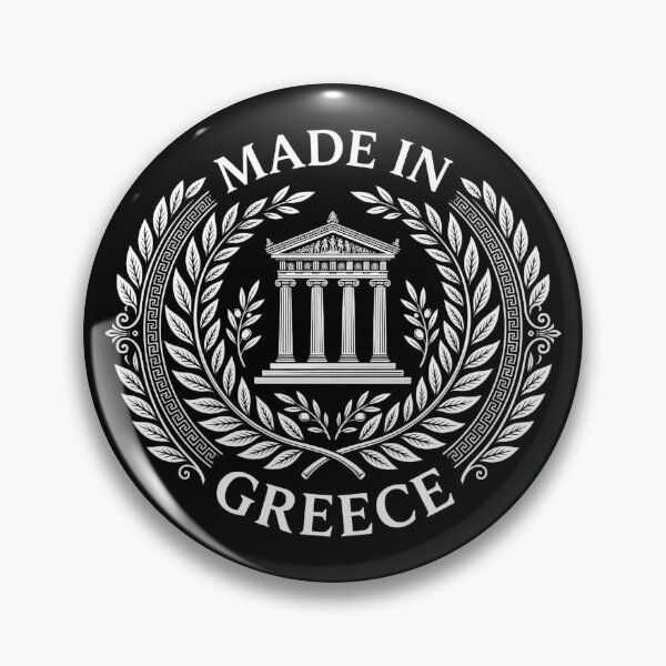 Item preview, Made in Greece Parthenon - Vintage Olive Wreath Design designed and sold by Lucid Dream Pixel.