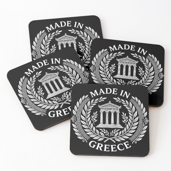 Item preview, Made in Greece Parthenon - Vintage Olive Wreath Design designed and sold by Lucid Dream Pixel.