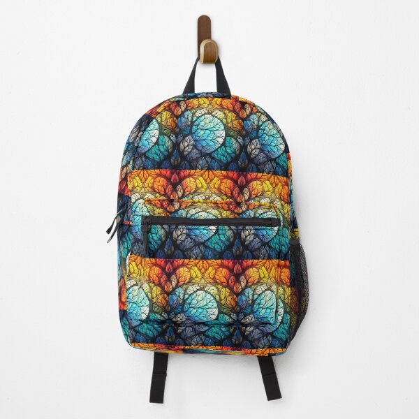 Item preview, Fractal Stained Glass Leaf Pattern designed and sold by pinkal.