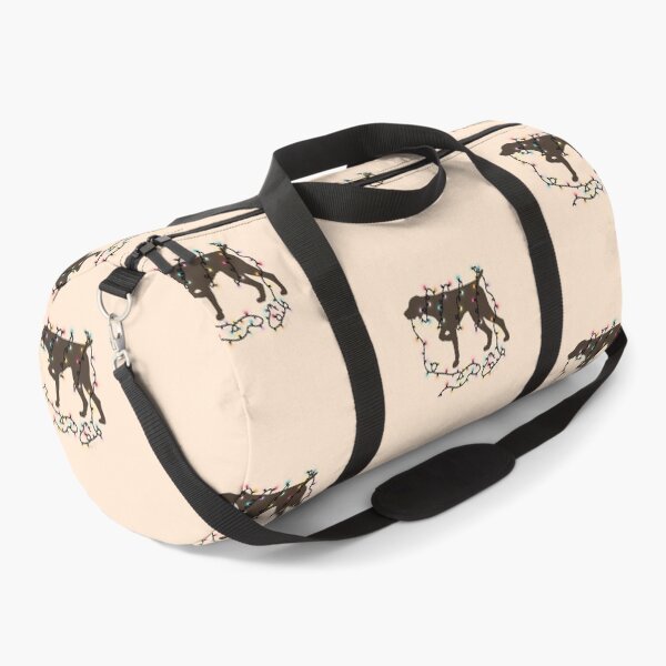 Item preview, German sharthaired pointer with Christmas lights beige designed and sold by Ana Gorozpe.