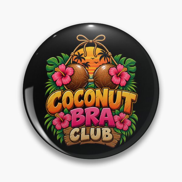 Item preview, Coconut Bra Hawaiian Funny Party Hawaii Design designed and sold by DarkRelicStudio.