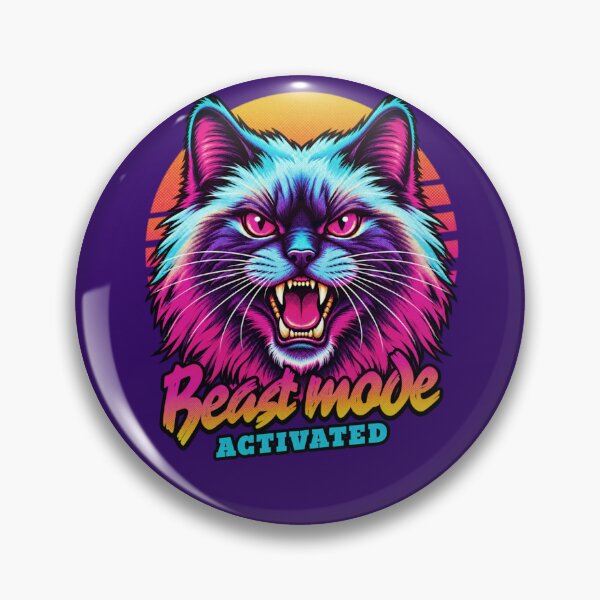 Item preview, Birman Cat Beast Mode - Neon Cyberpunk Horror designed and sold by PixelsPaws.