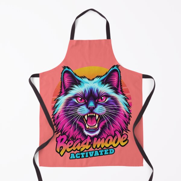 Item preview, Birman Cat Beast Mode - Neon Cyberpunk Horror designed and sold by PixelsPaws.