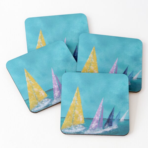 Item preview,  ´Sailing Bliss´ Colorful Regatta Sail Boats painting... designed and sold by Melissa Sadie Wright.