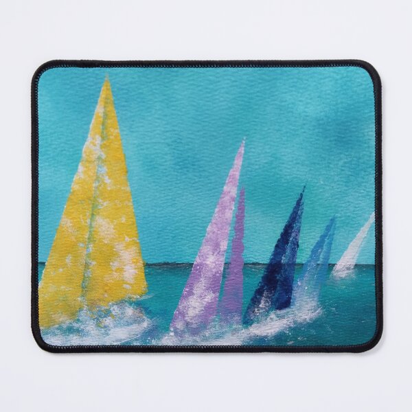 Item preview, ´Sailing Bliss´ Colorful Regatta Sail Boats painting... designed and sold by Melissa Sadie Wright.