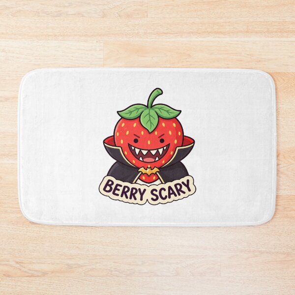 Artikelvorschau, Cute Vampire Strawberry – Berry Scary, Funny Halloween Fruit Pun entworfen und verkauft von MrDev.
