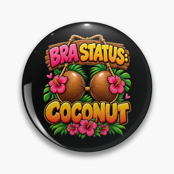 Item preview, Coconut Bra Hawaiian Funny Party Hawaii Design designed and sold by DarkRelicStudio.