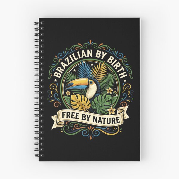 Item preview, Brazilian by Birth Free by Nature - Tropical Toucan Badge designed and sold by Lucid Dream Pixel.