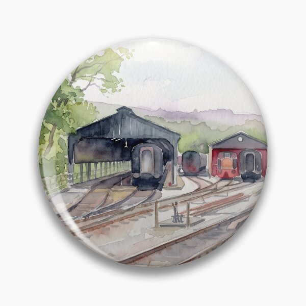 Item preview, Oxenhope Engine Sheds - Keighley & Worth Valley Railway designed and sold by ArtworkNorth.
