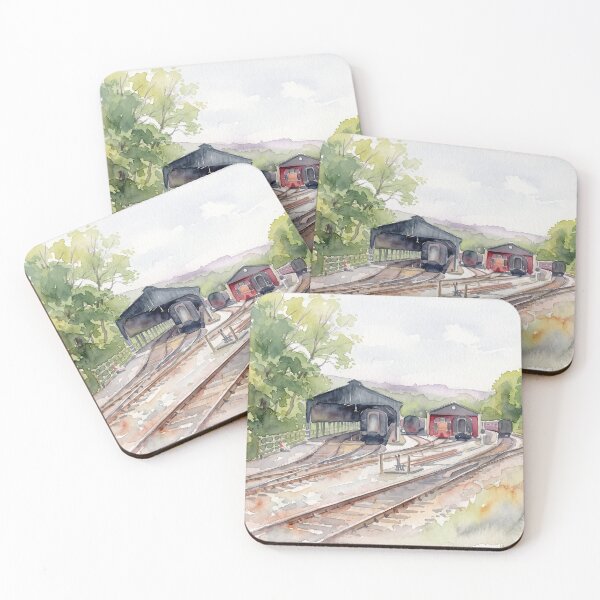Item preview, Oxenhope Engine Sheds - Keighley & Worth Valley Railway designed and sold by ArtworkNorth.