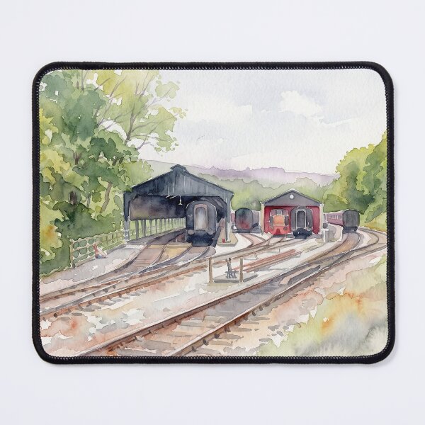 Item preview, Oxenhope Engine Sheds - Keighley & Worth Valley Railway designed and sold by ArtworkNorth.
