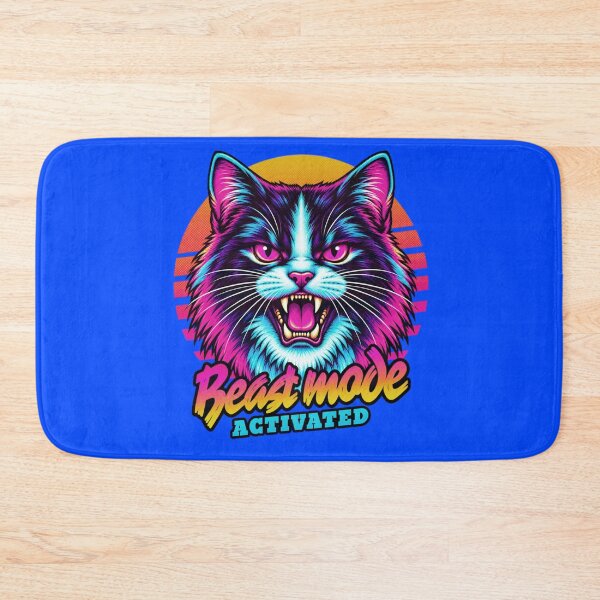 Artikelvorschau, Tuxedo Cat Bestienmodus – Neon-Cyberpunk-Horror entworfen und verkauft von PixelsPaws.