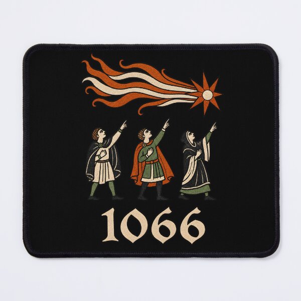 Item preview, The Omen of 1066 Medieval Figures Pointing at Hailey Comet designed and sold by InkwellOddity.