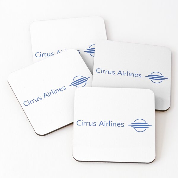Item preview, Cirrus Airlines Logo - Blue Wordmark with Globe and Wing Symbol, Regional Airline Brand Identity designed and sold by Bluediamond99.
