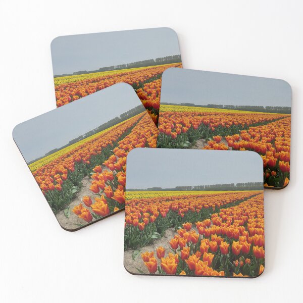 Item preview, Vibrant Orange and Yellow Tulip Field designed and sold by ObjectAndNature.