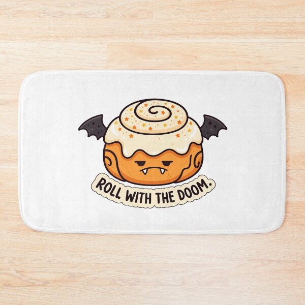 Item preview, Cute Vampire Cupcake – Roll with the Doom, Funny Halloween Dessert Pun designed and sold by MrDev.