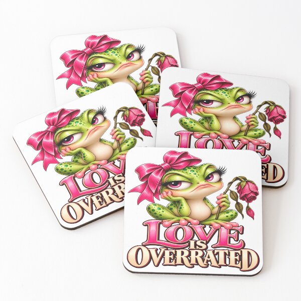 Item preview, Love Is Overrated Funny Sassy Frog designed and sold by J-CCreations.