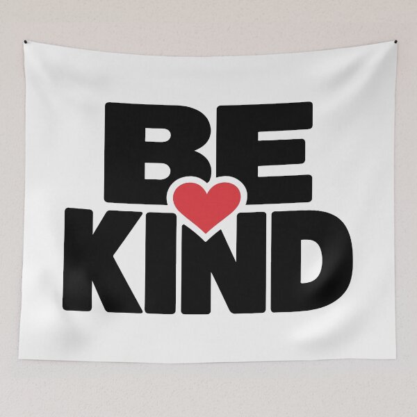 Item preview, Be Kind Positive Quote with Red Heart Inspirational Design designed and sold by FemmePod.