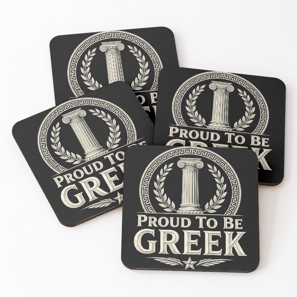 Item preview, Proud to Be Greek - Ionic Column with Laurel Wreath Emblem designed and sold by Lucid Dream Pixel.
