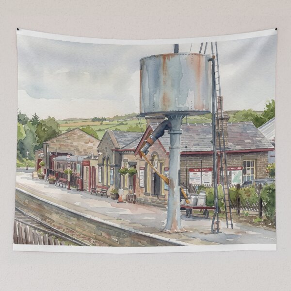 Item preview, Oxenhope Railway Station - Keighley and Worth Valley Railway designed and sold by ArtworkNorth.
