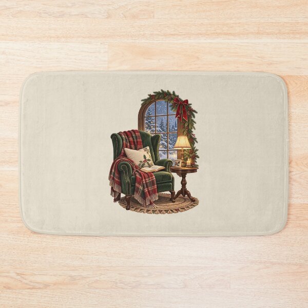 Item preview, Cozy Christmas Reading Nook – Winter Book Lover Art designed and sold by astersgraphics.