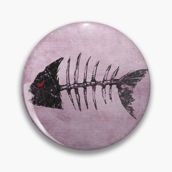 Item preview, Piranha Skeleton Fish Bones Pink Grunge Distressed Punk designed and sold by Ghoul Enterprises.