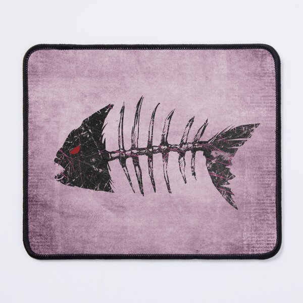 Item preview, Piranha Skeleton Fish Bones Pink Grunge Distressed Punk designed and sold by Ghoul Enterprises.