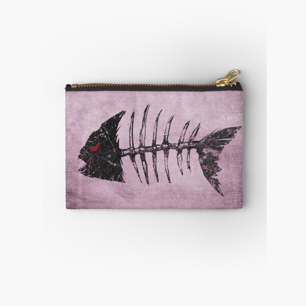 Item preview, Piranha Skeleton Fish Bones Pink Grunge Distressed Punk designed and sold by Ghoul Enterprises.